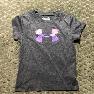 Like new 4T UA purple glitter shirt